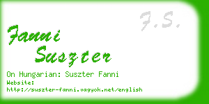 fanni suszter business card